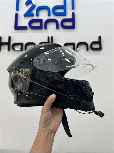 Nón bảo hiểm Fullface Yohe 978 - Size XL - Màu đen - Ngoại hình 96% - Trầy, bể ngàm gắn kính - Kèm tai nghe bluetooth KC002 1