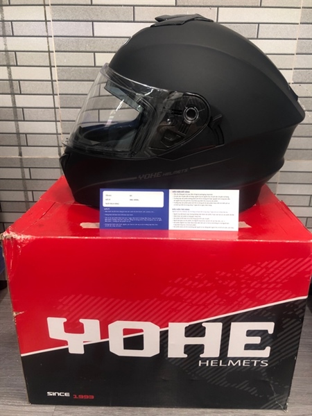 Nón Bảo Hiểm Fullface Yohe 981 - Màu đen - Ngoại hình 98% - Trầy nhẹ - Full box