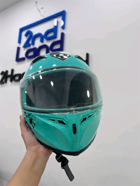 Nón bảo hiểm Fullface Yohe 987 - Size XXL - Màu xanh - Ngoại hình 97% - Kèm túi