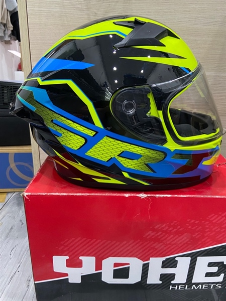 Nón bảo hiểm Fullface Yohe FF978 - Size M - Màu xanh đen - Ngoại hình: 97.5% - Kèm Box 1