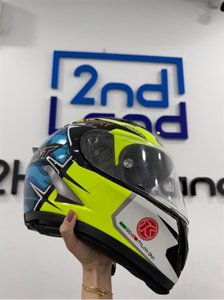 Nón bảo hiểm KYT FullFace Falcon Aleix Espargaro Blue - Màu xanh - Ngoại hình 97% - Trầy - Body 1