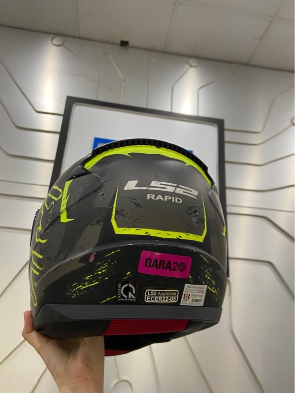 Nón bảo hiểm LS2 FF353 Rapid - Size M - Màu xanh đen - Trầy xước, ố, quai đeo rỉ sét nhiều - Body