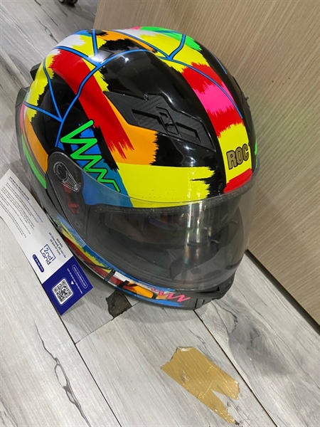 Nón bảo hiểm ROC R03V6 - Size XL - 2 kính - Màu đen - Ngoại hình: 97% - Body 2