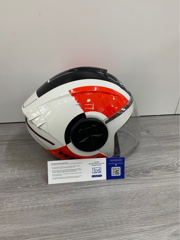 Nón bảo hiểm Yohe 859 3/4 - Màu đỏ trắng - Ngoại hình: 97% - Body