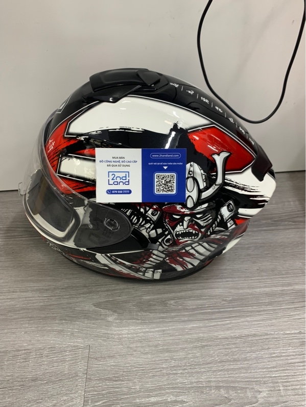 Nón fullface 2 kính Yohe 981 phiên bản Samurai - Màu Đen đỏ - Ngoại hình: 98% - Fullbox