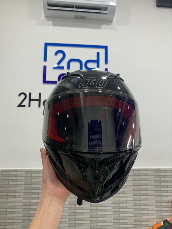 Nón fullface EGO E-7 - Size XL - Màu đen bóng - Ngoại hình: 96% - Bụi + kính trầy - Body
