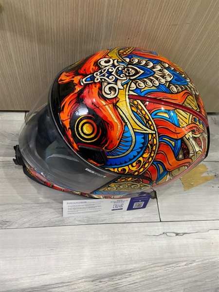 Nón FullFace Icon Airfron Pro Barong - Size L - Màu đen - Ngoại hình: 97% - Kèm Box + 1 kính đen 1