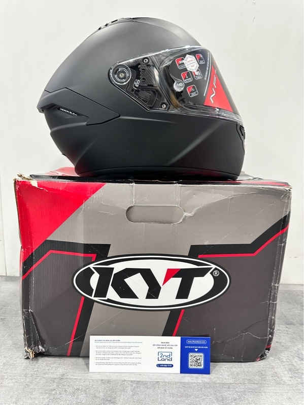 Nón Fullface KYT NF-R - Size XL - Đen Nhám - Ngoại hình 98% - Fullbox