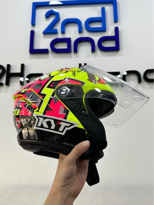 Nón Fullface KYT NFJ Espargaro Milano - Size L - Màu xanh - Ngoại hình 97% - Trầy xướt - Body