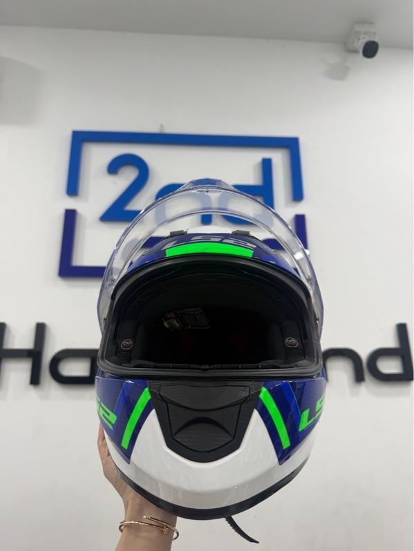 Nón fullface LS2 FF320 - size L - Màu xanh - Ngoại hình 97% - 2 kính ngoài màu trong , tróc da , trầy kính, mút chai cứng - Body