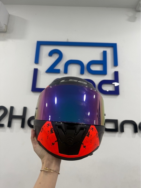 Nón FullFace LS2 FF353 - Màu đen cam - Ngoại hình 98% - nón trầy xước - Kèm 1 ngàm , 1 kính trong