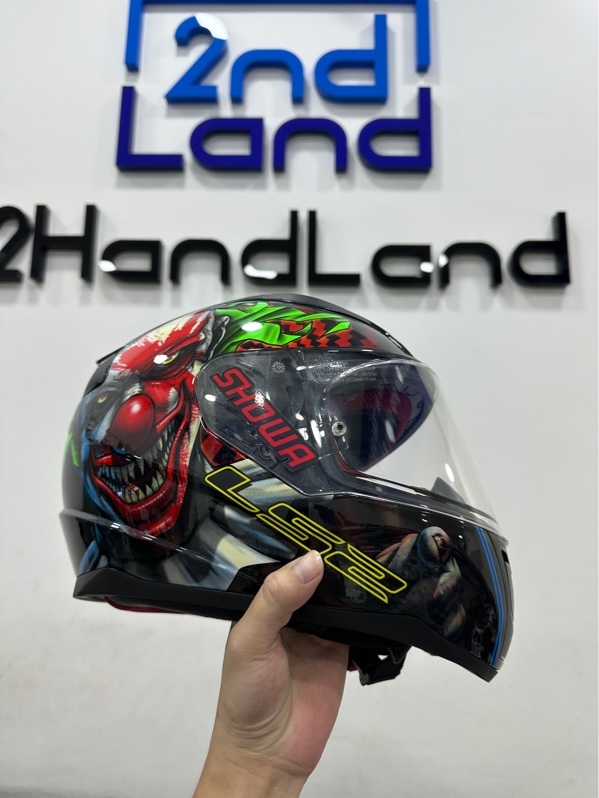 Nón Fullface LS2 FF353 Rapid Happy Dreams - Size L - Màu đen - Ngoại hình 97% - Xước, khớp khoá dây gỉ sét nhẹ - Kèm kính đen