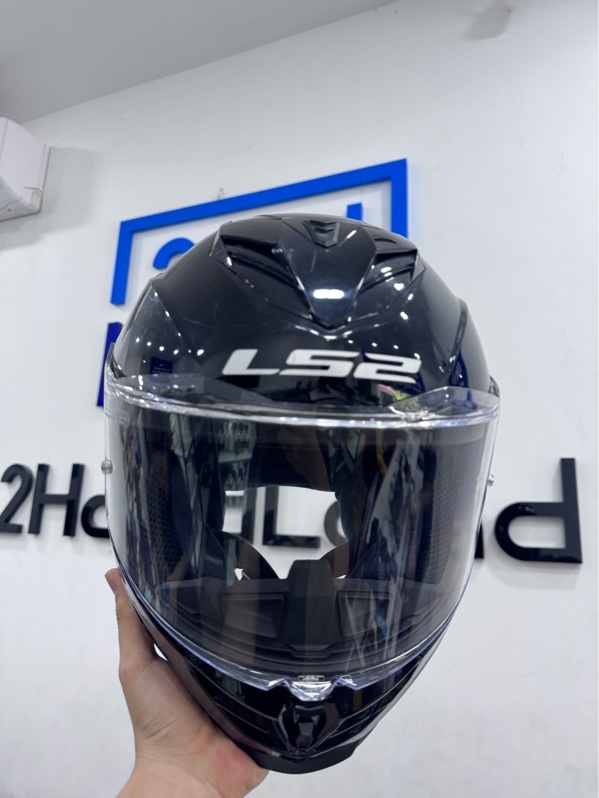 Nón fullface LS2 strom III FF818 - size L - Màu đen - Ngoại hình 97% - Nón trầy xước nhiều, kính xước nhẹ - Body