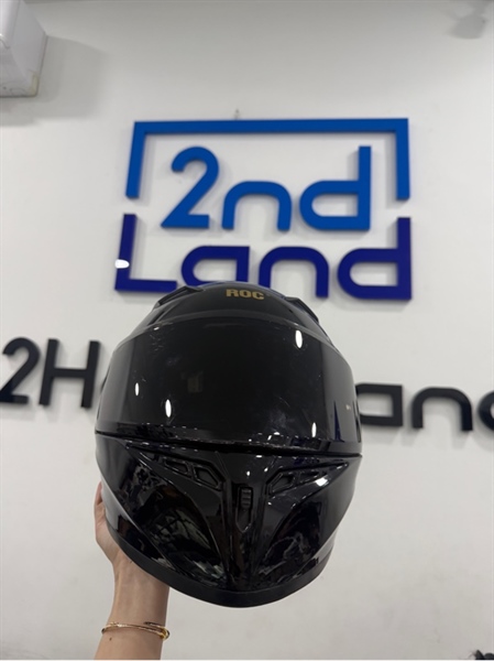 Nón Fullface ROC 01 - Màu đen - Ngoại hình 97% - Trầy xước , bể đuôi gió - Kèm túi