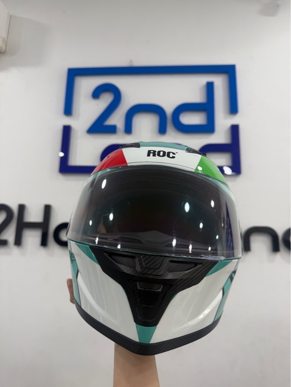 Nón Fullface Roc 03 - size XXL - Màu xanh - Ngoại hình 97% - nón trầy , kính trầy , kính trong mốc - Body