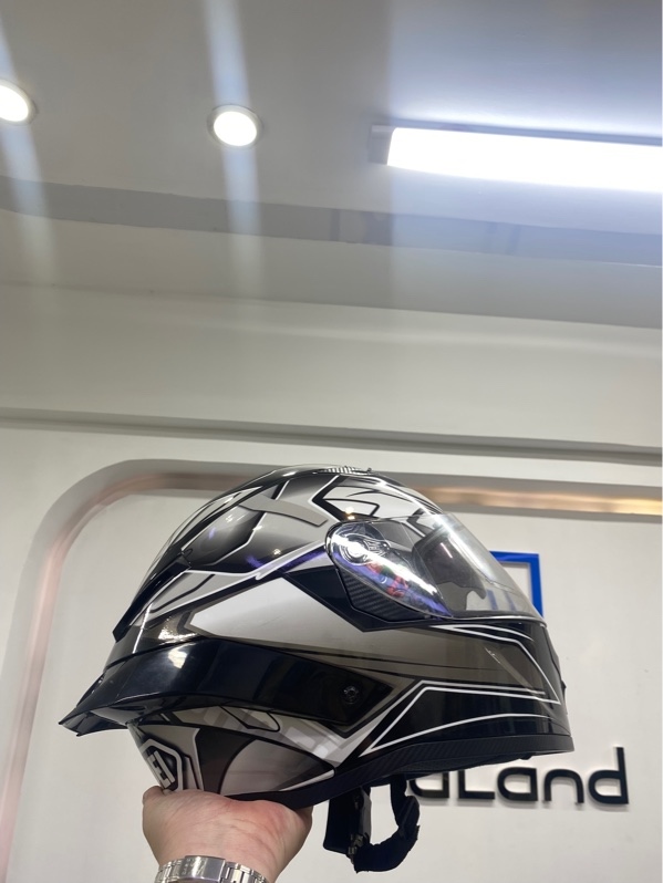 Nón FullFace Roc R03 - Size XXL - Màu đen - Ngoại hình 97% - Dán skin shoei full nón - Kèm túi