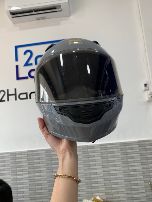 Nón fullface royal m79 - Size XL - Màu xám - Ngoại hình: 97% - Body