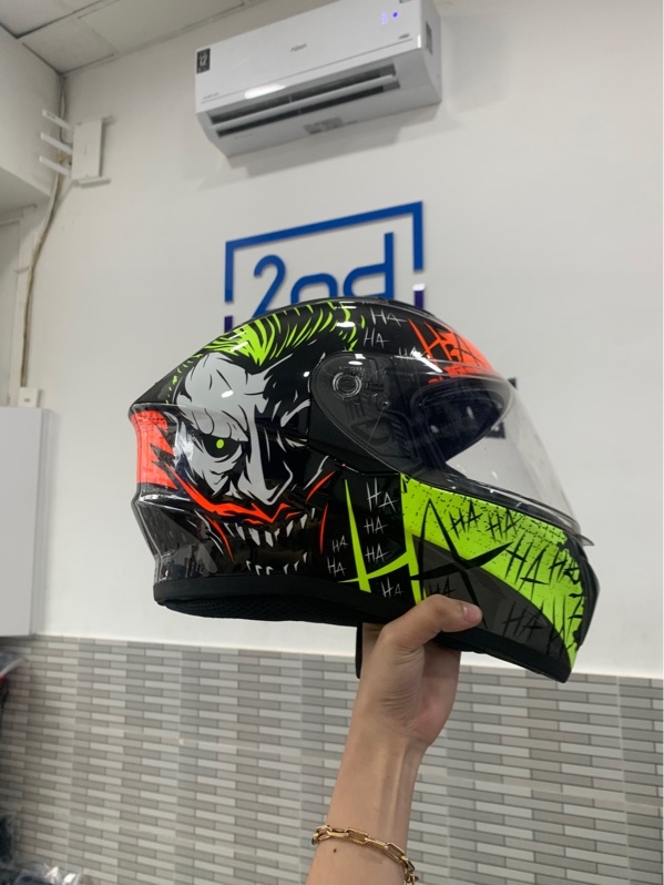 Nón fullface Yohe 981 Joker - Size S - Màu xanh đen - Ngoại hình: 97% - Body