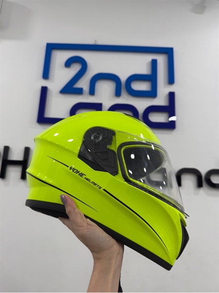 Nón FullFace Yohe 981 - Size M - 2 kính (kính ngoài trong suốt) - Màu xanh - Ngoại hình 98% - Body 1
