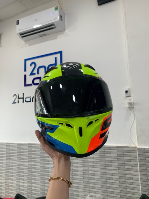 Nón fullface Yohe F978 - Size XL - Màu xanh - Ngoại hình: 97% - Trầy - Body