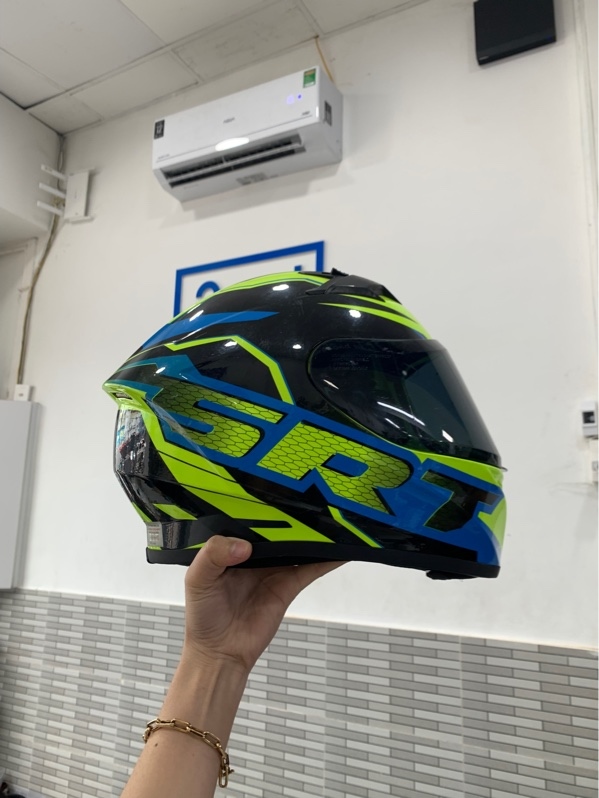 Nón fullface Yohe F978 - Size XL - Màu xanh - Ngoại hình: 97% - Trầy - Body