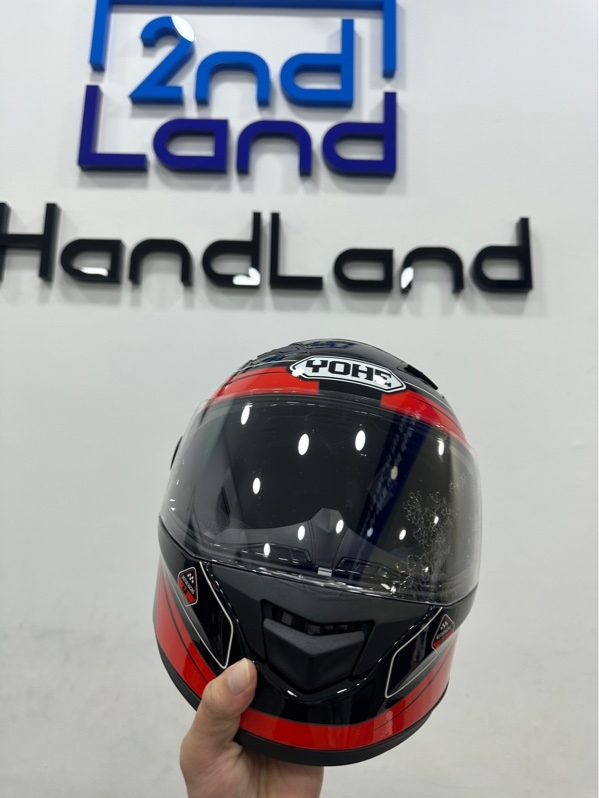 Nón Yohe Helmet 970 - Size L - Màu đen chữ Y đỏ - Ngoại hình 97% - Rạn mặt kính nứt đệm da trong theo thời gian - Body