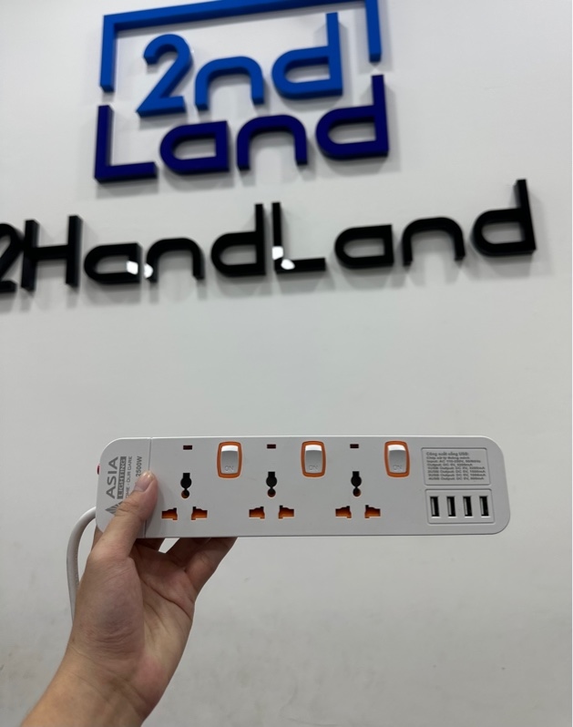 Ổ cắm đa năng liền dây 3m 3 ổ tích hợp cổng usb Asia (ODN3-USB-3M ) - Màu trắng - Ngoại hình 97% - Body