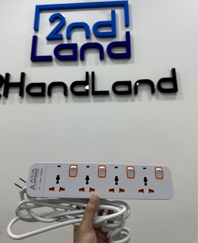 Ổ cắm đa năng liền dây 3m 4 ổ Asia (ODN4-3m) - Màu trắng - Ngoại hình 97% - Body