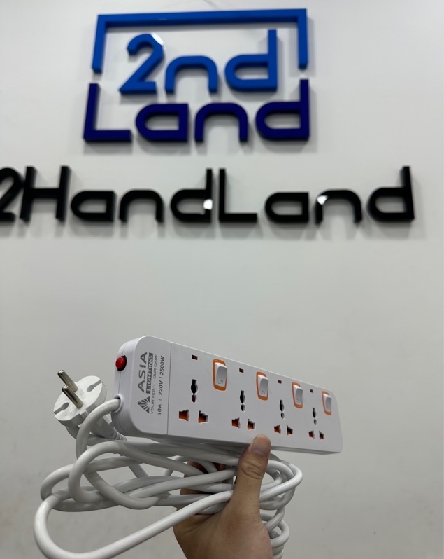 Ổ cắm đa năng liền dây 3m 4 ổ Asia (ODN4-3m) - Màu trắng - Ngoại hình 97% - Body