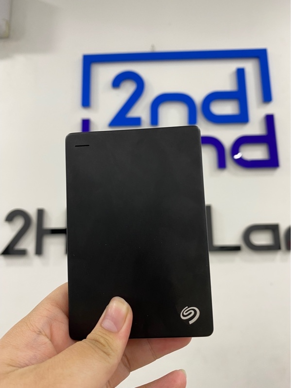 Ổ cứng di động Seagate backup plus slim - 2TB-HDD - Màu đen - Ngoại hình 98% - Sức khoẻ ổ đĩa cảnh báo - Kèm Box
