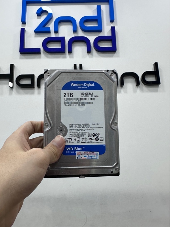 Ổ cứng HDD 3.5 inch Western Digital Blue 2TB WD20EZAZ - Màu đen - Ngoại hình 97.5% - Body