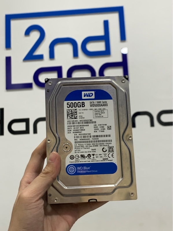 Ổ cứng HDD WD blue sata - 500gb/16mb - Ngoại hình: 97% - Body