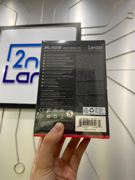 Ổ cứng Lexar SL660 Blaze Gaming Portable SSD 1TB - Màu đen - Newseal 1