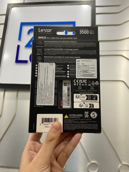 Ổ cứng M.2SSD Lexar NM620 256GB - Buss 3500MB/S - Màu đen - Newseal 1