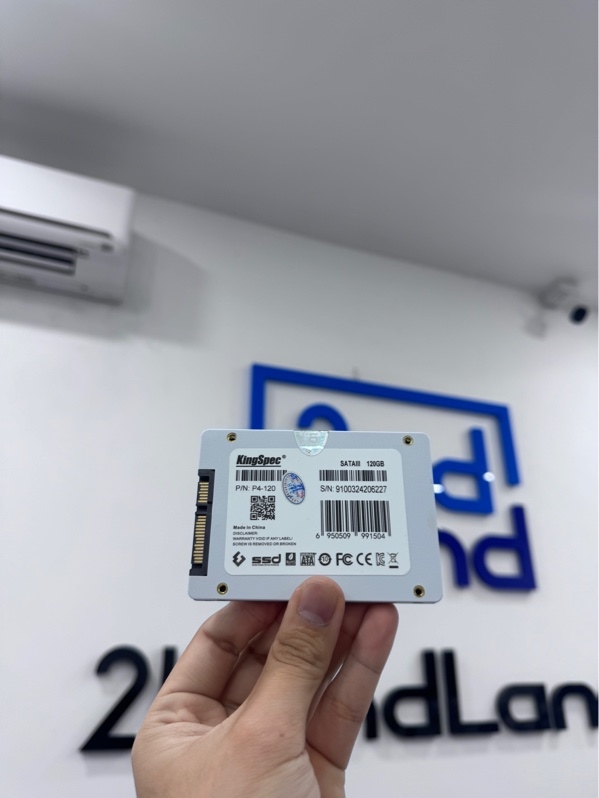 Ổ cứng SSD KingSpec P4-120 SATA III - 120GB - Màu trắng - Ngoại hình 97% - Sức khoẻ Tốt - Body