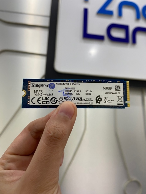 Ổ cứng SSD Kingston NV3 PCIe 4.0 NVMe 500GB - Màu xanh - Ngoại hình: 98% - Body