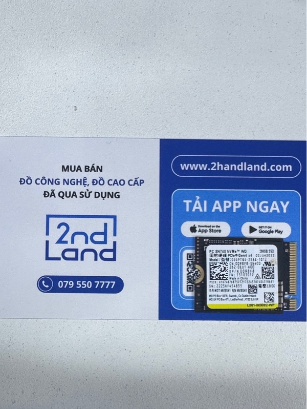 Ổ cứng SSD M.2 2230 PC SN740 NVMe - WD PCIe Gen4 x4 256gb - Màu đen - Ngoại hình 98% - Sức khoẻ 93 - Body