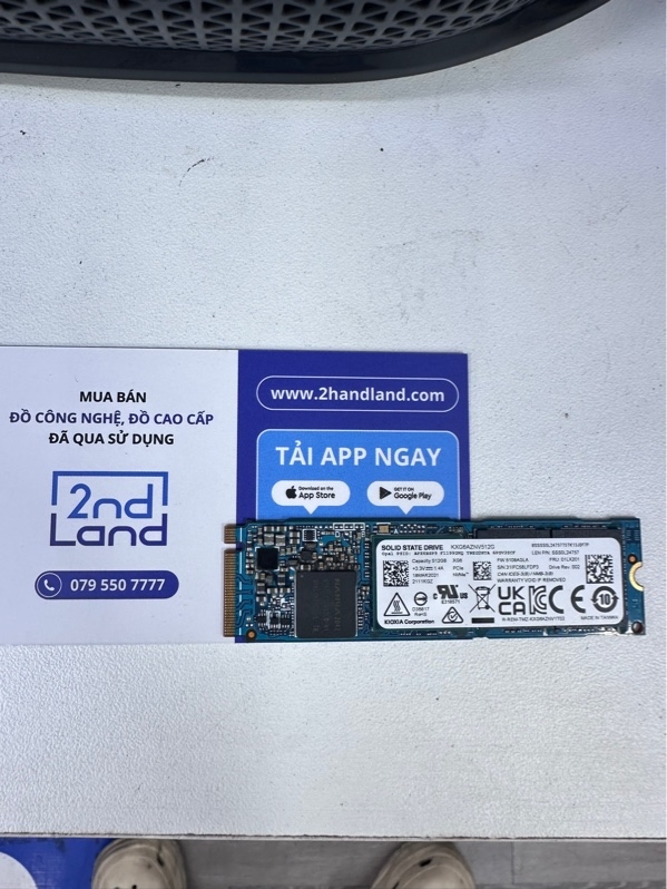 Ổ cứng SSD NVME Kioxia XG6 512GB M.2 - Sức khoẻ 82% - Chạy 6670 giờ - Màu xanh - Ngoại hình 98% - Body