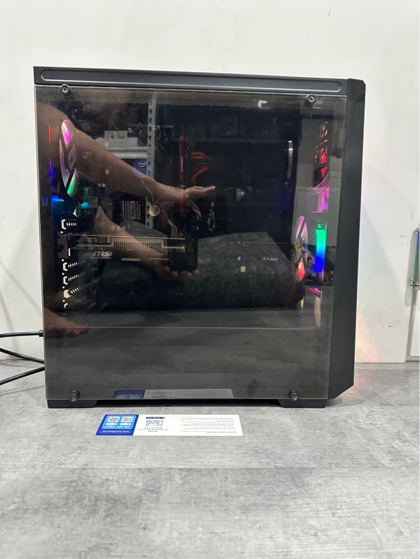 PC Main ASrock H310CM-DVS - Intel Pentium Gold H5400 - Ram 8GB DDR4-2666 (1333MHz) / SSD PNY CS900 120GB (98%) - GTX 1650 - Nguồn MPW-4002-ACABW 400W - Case Golden Field 8237B - 2 Fan Led - Màu đen - Ngoại hình 97% - Kèm dây nguồn