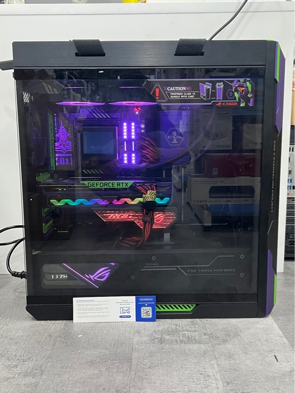PC Main Asus Rog Maximus Z690 Hero-i9 13900K-Card Asus Rog-Strix RTX 3080 12GB OC EVA Edition-Ram 32gb (2 thanh 16gb DDR5 5600Mhz-ổ cứng Crucial T705 1TB PCIe Gen5 NVMe M.2 SSD(97%)-PSU ROG EVA edition 1000W platinum-Case Asus ROG Strix Helios Eva Edition
