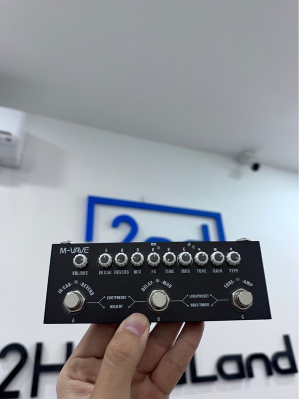 Pedal M-Vave Cube Baby - Màu đen - Ngoại hình 97,5% - Góc mòn sơn - Kèm 1 dây nguồn USB-C