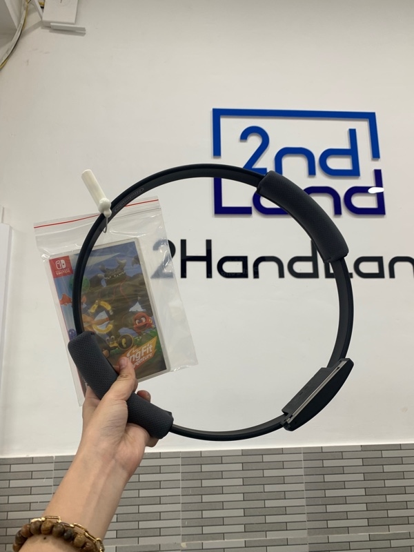Phụ kiện game Nintendo Ringfit Adventure - Màu đen - Ngoại hình: 98% - Thiếu Leg Strap - Kèm thẻ game