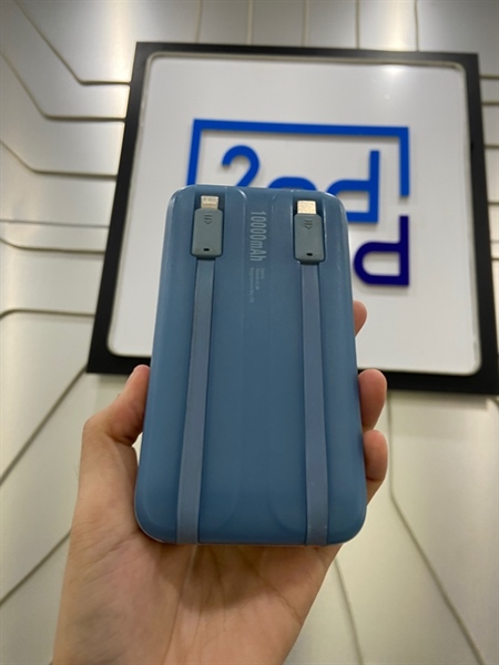 Pin dự phòng Baseus 10.000 Mah PPM D10 - Màu xanh dương - Ngoại hình: 97% - Lỗi dây lightning - Body 2