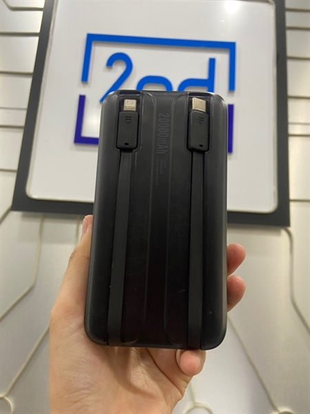 Pin dự phòng Baseus 20.000 mah Model PPMD20 - Màu đen - Ngoại hình: 97% - Dây Type C tróc vỏ - Body 2
