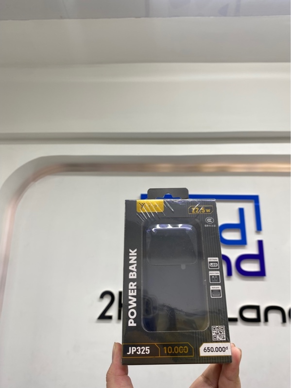 Pin sạc dự phòng 10000mAh Type C PD QC 3.0 22.5W Xmobile JP325 - Màu đen - NewSeal - Kèm lightning và type c