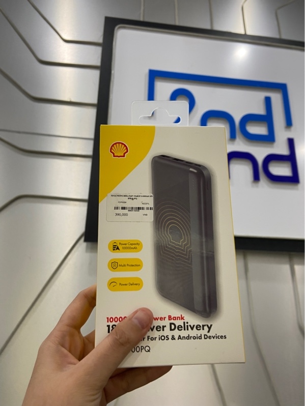 Pin sạc dự phòng Shell SPB10000PQ - 10.000mAh 18W - Màu đen - Newseal