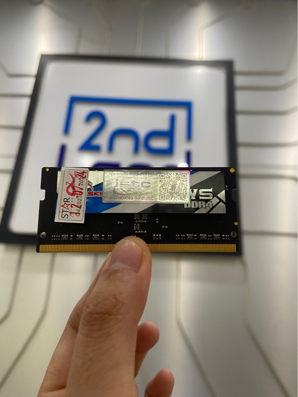 Ram GSkill Ripjaw SODIMM DDR4 - 8GB Bus 3200MHz - Màu đen - Ngoại hình: 98% - Kèm Box