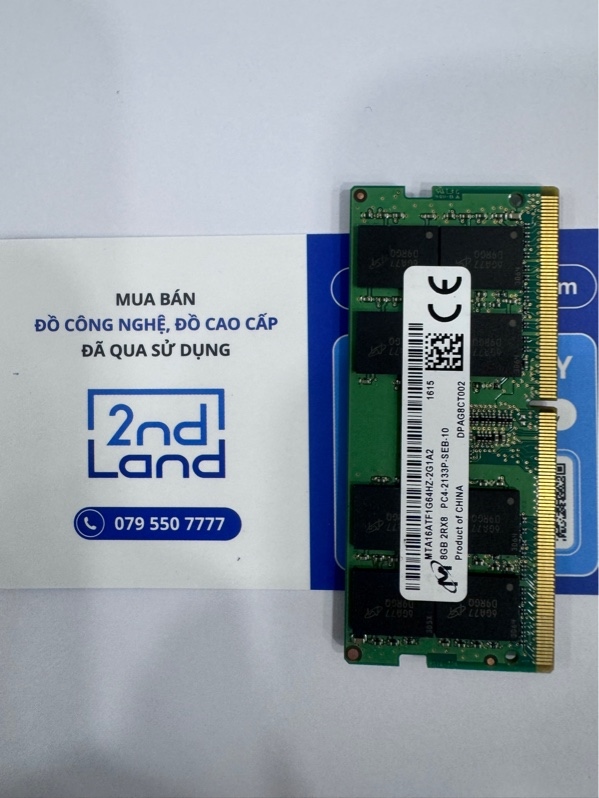 Ram laptop DDR4 Micron - 8GB - bus 2133 - Màu xanh - Chân nám nhẹ - Ngoại hình 98% - Body