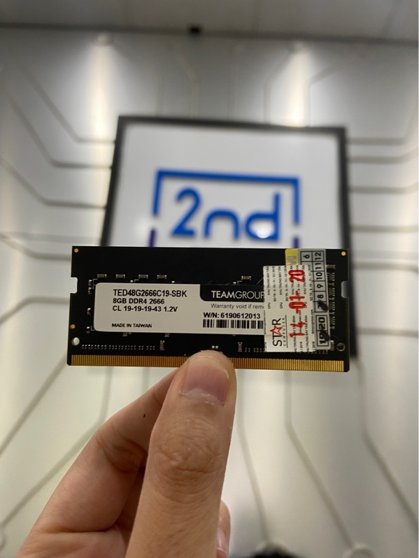 Ram laptop Teamgroup 8GB ddr4 buss 2600 - Màu đen - Ngoại hình: 98% - Body