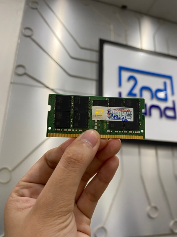 Ram Laptop Virtium 32GB DDR4 SODIMM ECC (Mã sản phẩm: VL41A4G63B-C3SA) - Bus 3200 MHz - Màu đen - Ngoại hình: 97% - Chân hơi oxi hóa nhẹ - Body
